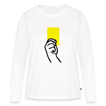 juge - T-shirt manches longues Premium bio Femme - blanc - Devant - Julia (174cm)