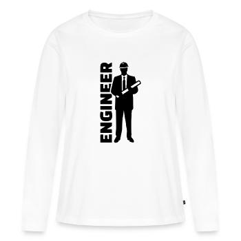 Ingenieur - Frauen Premium Bio Langarmshirt - Weiß - Vorne - Julia (174cm)