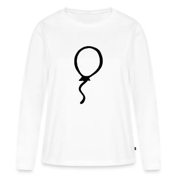 ballon - T-shirt manches longues Premium bio Femme - blanc - Devant - Julia (174cm)