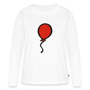ballon - T-shirt manches longues Premium bio Femme - blanc - Devant - Julia (174cm)