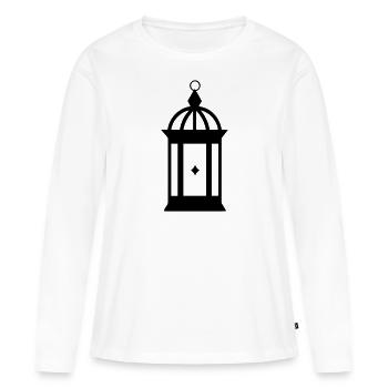 lanterne - T-shirt manches longues Premium bio Femme - blanc - Devant - Julia (174cm)