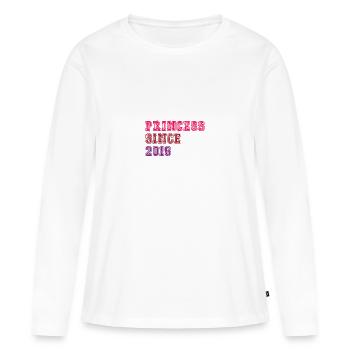 2016 Anniversaire Princesse - T-shirt manches longues Premium bio Femme - blanc - Devant - Julia (174cm)