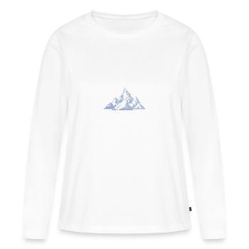 Sommets des montagnes - T-shirt manches longues Premium bio Femme - blanc - Devant - Julia (174cm)