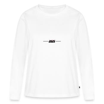 2025 - T-shirt manches longues Premium bio Femme - blanc - Devant - Julia (174cm)