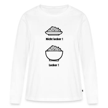 Leckere Bowl - Frauen Premium Bio Langarmshirt - Weiß - Vorne - Julia (174cm)