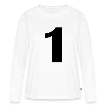 1 - Frauen Premium Bio Langarmshirt - Weiß - Vorne - Julia (174cm)