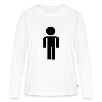 Man - Women's Premium Organic Long Sleeve Shirt - white - Front - Julia (174cm)