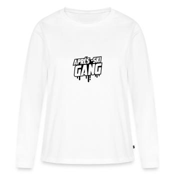 Après-ski course - Women's Premium Organic Long Sleeve Shirt - white - Front - Julia (174cm)