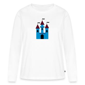 serrure - T-shirt manches longues Premium bio Femme - blanc - Devant - Julia (174cm)