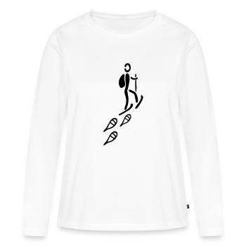 Schneeschuh Tour - Frauen Premium Bio Langarmshirt - Weiß - Vorne - Julia (174cm)