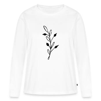 Flower Flower Plant - Women's Premium Organic Long Sleeve Shirt - white - Front - Julia (174cm)