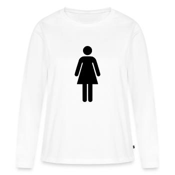 Femme - WC - T-shirt manches longues Premium bio Femme - blanc - Devant - Julia (174cm)