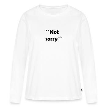 pas désolé - T-shirt manches longues Premium bio Femme - blanc - Devant - Julia (174cm)