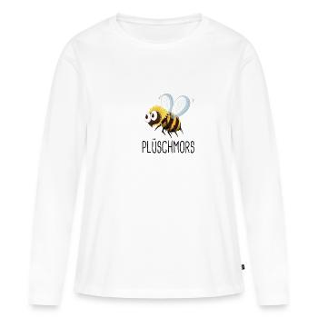 Plüschmors Plattdeutsch Geschenkidee - Frauen Premium Bio Langarmshirt - Weiß - Vorne - Julia (174cm)