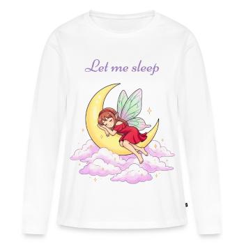Sleeping fairy on the moon - Women's Premium Organic Long Sleeve Shirt - white - Front - Julia (174cm)