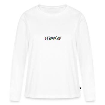 Hippie Fun - Frauen Premium Bio Langarmshirt - Weiß - Vorne - Julia (174cm)
