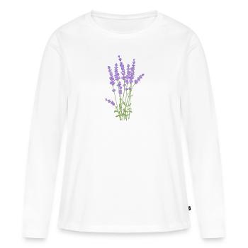 Bouquet of Provençal lavender. - Women's Premium Organic Long Sleeve Shirt - white - Front - Julia (174cm)