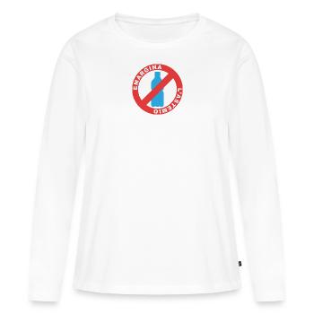 Marginaliser l’asthémie - T-shirt manches longues Premium bio Femme - blanc - Devant - Julia (174cm)