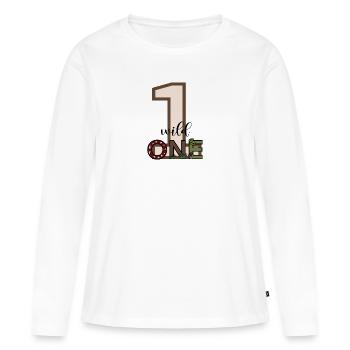 Sauvage - T-shirt manches longues Premium bio Femme - blanc - Devant - Julia (174cm)