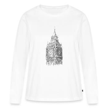 Big Ben - T-shirt manches longues Premium bio Femme - blanc - Devant - Julia (174cm)