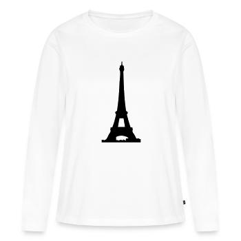 eiffelturm - Frauen Premium Bio Langarmshirt - Weiß - Vorne - Julia (174cm)