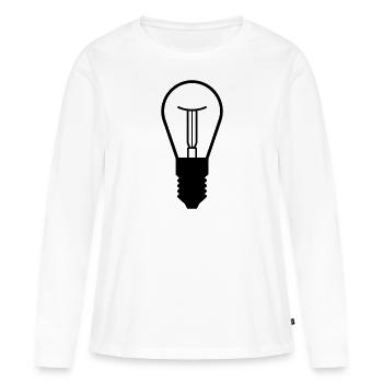 ampoule - T-shirt manches longues Premium bio Femme - blanc - Devant - Julia (174cm)