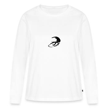 surf - T-shirt manches longues Premium bio Femme - blanc - Devant - Julia (174cm)