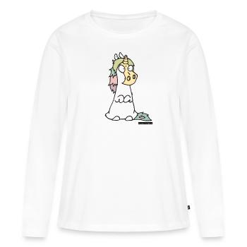 Unity No. 1 - Women's Premium Organic Long Sleeve Shirt - white - Front - Julia (174cm)