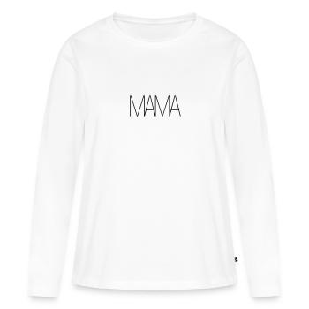 Maman | Bonne fête des mères - T-shirt manches longues Premium bio Femme - blanc - Devant - Julia (174cm)