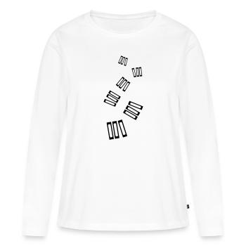 Lire des livres - T-shirt manches longues Premium bio Femme - blanc - Devant - Julia (174cm)