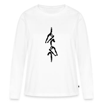 2- Ruderboot - Frauen Premium Bio Langarmshirt - Weiß - Vorne - Julia (174cm)