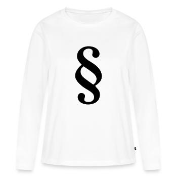 signe paragraphe - T-shirt manches longues Premium bio Femme - blanc - Devant - Julia (174cm)