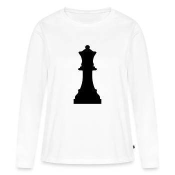 queen - Women's Premium Organic Long Sleeve Shirt - white - Front - Julia (174cm)