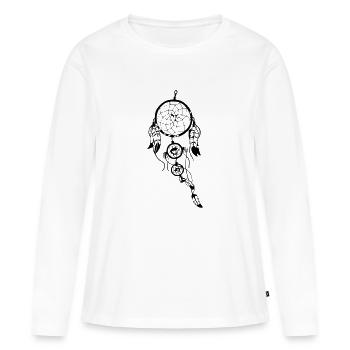 Attrape Rêves - T-shirt manches longues Premium bio Femme - blanc - Devant - Julia (174cm)