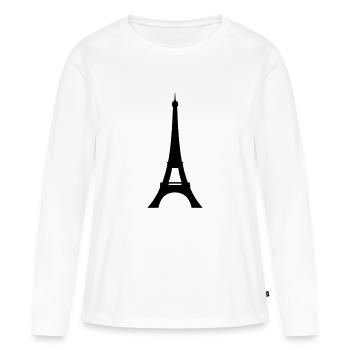 eiffelturm - Frauen Premium Bio Langarmshirt - Weiß - Vorne - Julia (174cm)