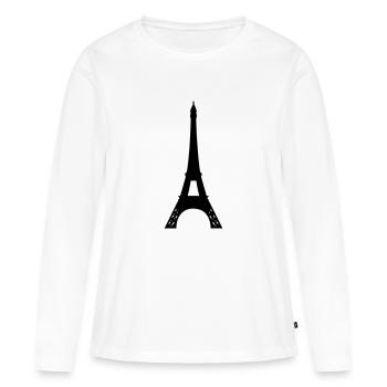 tour eiffel - T-shirt manches longues Premium bio Femme - blanc - Devant - Julia (174cm)