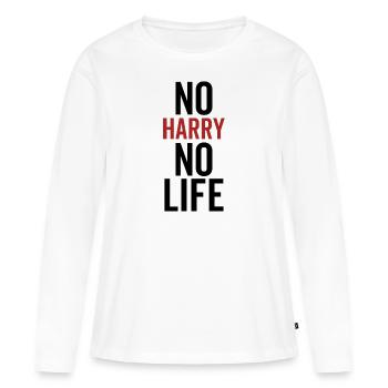 Pas de Harry Pas de vie - T-shirt manches longues Premium bio Femme - blanc - Devant - Julia (174cm)