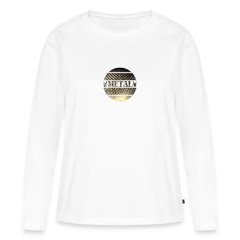 Metal - Frauen Premium Bio Langarmshirt - Weiß - Vorne - Julia (174cm)