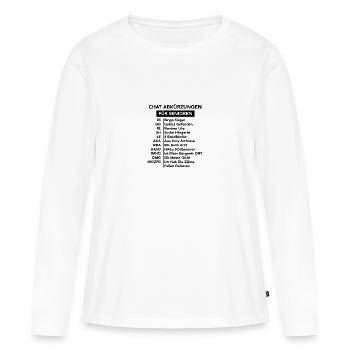 chat senioren - Frauen Premium Bio Langarmshirt - Weiß - Vorne - Julia (174cm)