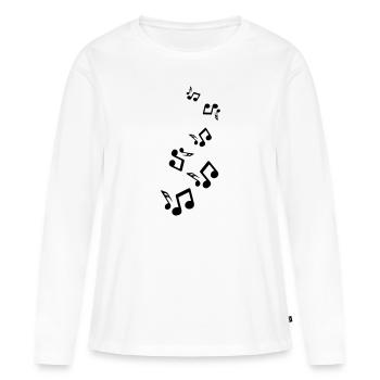 Musiknoten zeichen - Frauen Premium Bio Langarmshirt - Weiß - Vorne - Julia (174cm)