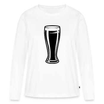 Tall Beer Glass - Frauen Premium Bio Langarmshirt - Weiß - Vorne - Julia (174cm)
