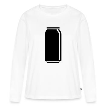 eine Dose Getränk - Frauen Premium Bio Langarmshirt - Weiß - Vorne - Julia (174cm)