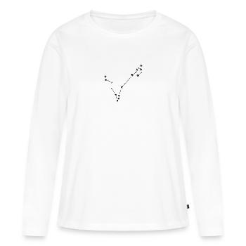 Signe du zodiaque Poissons - T-shirt manches longues Premium bio Femme - blanc - Devant - Julia (174cm)