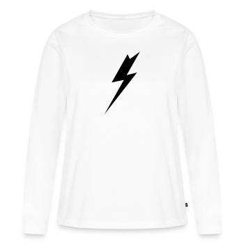 Blitz - Frauen Premium Bio Langarmshirt - Weiß - Vorne - Julia (174cm)