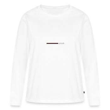 2025 Accident vasculaire cérébral - T-shirt manches longues Premium bio Femme - blanc - Devant - Julia (174cm)