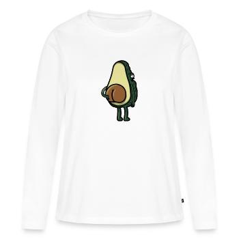 L'avocat se gratte - T-shirt manches longues Premium bio Femme - blanc - Devant - Julia (174cm)