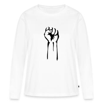 stencil faust - Frauen Premium Bio Langarmshirt - Weiß - Vorne - Julia (174cm)