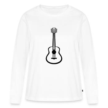 Design Guitarist Guitar Play - Women's Premium Organic Long Sleeve Shirt - white - Front - Julia (174cm)