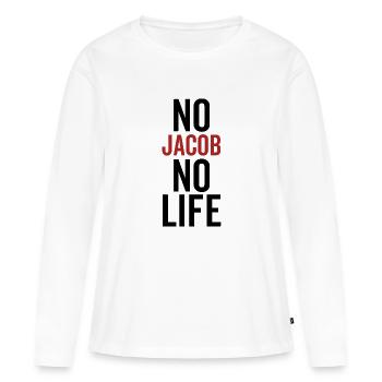 Pas de Jacob pas de vie - T-shirt manches longues Premium bio Femme - blanc - Devant - Julia (174cm)