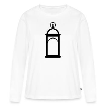 lanterne - T-shirt manches longues Premium bio Femme - blanc - Devant - Julia (174cm)